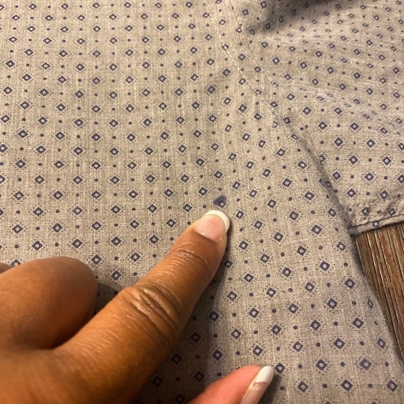 Mens Casual Shirt Steel & Jelly Long Sleeve Diamond Print Button Down Size Xl. - Picture 9 of 9